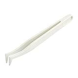 uxcell ツイザー ホワイト　カーブチップ　プラスチック製　ホワイト　磁性　ニッパー