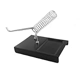 uxcell　はんだごてスタンド　金属　ブラック　シルバートーン　ブラックベース　インストール継手