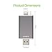 Omars 32GB Mobile USB Flash Drive with Lightning Connector (32GB Space Gray)