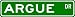 ARGUE Street Sign ~ Personalized Family Lastname Novelty Sign ~ Gameroom, Basement, G...