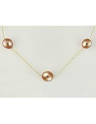 10k yellow gold 8-9 MM Freshwater Cultured Pearl Strand, 18"