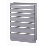 Lista-174 7 Drawer Shallow Depth Cabinet - Gray