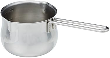 タケコシ 18-8ミルクパン 12cm 800cc目盛付 ワイヤーハンドル