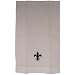 White Black Fleur de Lis Fingertip or guest towel 14 by 22 inches