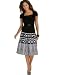 AGB Belted Sweater with Eyelet Inset & Printed Cotton Skirt with Pintucked Waist