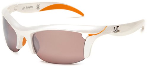 Kaenon Women's Soft Kore Polarized Sunglasses,White Pearl Frame/Copper Lens,One Size