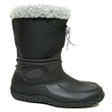 Black Winter Warm Comfort Wellies Wellington Snow Boots