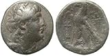 Seleucid Kingdom, Demetrios II, Second Reign 130 - 125 B.C., Tyre, Phoenicia; Silver Tetradrachm