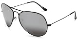 AND1 Men’s Jacob Aviator Sunglasses,Black Frame/Silver Heavy Mirror Lens,one size
