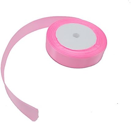 2 Cm Wide Ribbon, Silk Ribbon (25 Yd ,Pink)