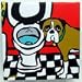 "Thirsty Boxer" by Marc Tetro. Giclee on Fine Art Canvas Dog Print: Extra Large Size (36 x 36 x 1 1/2 inches)
