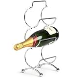 Circolare 3 Bottle Chrome Wine Rack