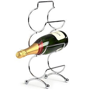 Circolare 3 Bottle Chrome Wine Rack