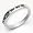 14k White Gold Emerald and Diamond Channel Set Wedding Band Ring Size 7