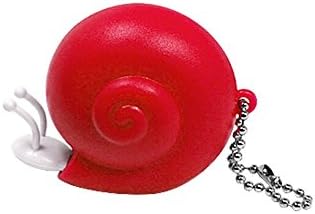 Mixfashion Plastic Snail Tape Measure Ruler Key Chain 1m (Red)