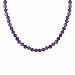 Sterling Silver 4mm Genuine Amethyst Stone Beaded Chain 15-19
