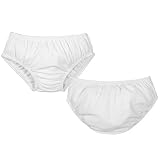 Sun Smarties Basic Reusable Swim Diaper WHITE 6 MOS.
