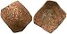 Bulgaria, Imitative of Alexis III, Billon Aspron Trachy, c. 1204 - 1220 A.D.; Bronze Trachy