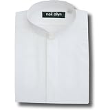 Neil Allyn Banded Collar Poly Cotton Shirt for men