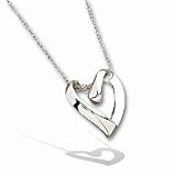 Titanium/Platinum Heart Shaped Pendant Slide