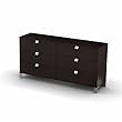 South Shore 3259010 Cakao Collection Triple Dresser, Chocolate