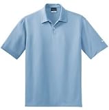 Short Sleeve Dri-FIT Pebble Texture Polo Sport Shirt - Fair Blue 373749 M