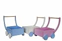 Pastel Toys White Wooden Push Cart
