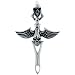 Inox Jewelry 316L Stainless Steel Skull Wing Pendant