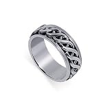 .925SterlingSilverMensSpinningBandRingSize9