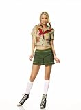 Sexy Scout Troop Costume Scout Uniform Green Dress Camper Girl Theatre Costumes