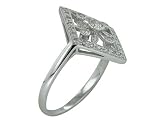 0.45 CT TW ROUND DIAMOND ANTIQUE STYLE WEDDING/ANNIVERSATY STYLE RING MADE IN 14K WHITE GOLD