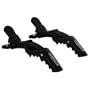 Croc Hair Clips, Black, Pack of 2