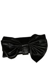 Small Bag with Front Bow Black