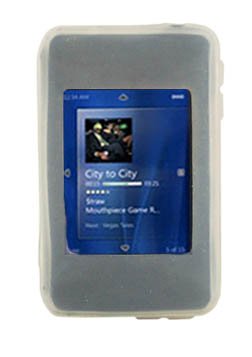 GEN2 IRiver Clix 2GB 4GB 8GB (U20) Silicon Skin MP3 Case Cover with AdJustable Sports Armband - (Not Compatible with 1st Generation Clix) - 3 Color Choices, CLEAR