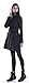 CHAREX Womens Winter Woolen Trench Coat with Belt Stand Collar Outwear Overcoat