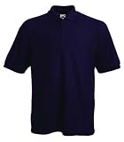 Fruit of the Loom 65/35 Pique Polo Shirt, Navy, 3XL