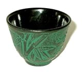 Japanese Cast Iron Teacup Bamboo Green