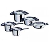 Intensa Cookware Nine Piece Set (Stainless Steel) (17.5H x 13.5W x 16.5D)