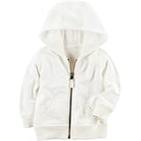 カーターズ Carter's/ ジップフロントフレンチテリーフード ホワイト アウターパーカー 6ヶ月【並行輸入】