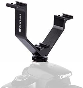 LXJ SMILE 12.5cm Triple 3 Hot Shoe V Mount Metal V-bracket for Nikon Canon Sony Pentax DSLR Camera or Camcorder Accessory Such as LED Video Light,Microphone,Monitor,Flash