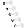 Bioplast No. 1 Five Logo Push-In Interchangeable Labret Pack