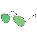 zeroUV - Classic Teardrop Full Metal Flash Mirrored Flat Lens Aviator Sunglasses 54mm