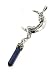 Lady in the Moon Sterling Silver Pendant with Genuine Blue Lapis Healing Crystal