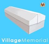 Cardboard Casket - The Artist's Paper Craft Coffin (White Color)