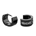 Stainless Steel Huggie Earrings with Skull and Crossbones Symbols Design