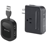 Belkin F9H220-TVL Travel Surge Protector with Hidden Swivel Plug