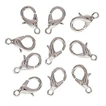 Beautiful Silver Plated Curved Lobster Clasps 12mm (10)