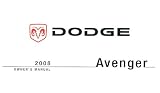 2008 DODGE AVENGER Owners Manual User Guide