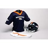 Denver Broncos Youth NFL Team Helmet and Uniform Set - Medium (Ages 7-10)