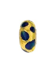 Clevereves Kera Sterling Silver Gold Green & Blue Murano Glass Bead